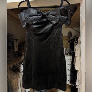 Couture Black Off Shoulder Cocktail Dress
